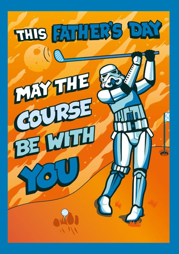 Funny Father's Day Card - Star Wars - Stormtrooper Golf Pun created by Cardology