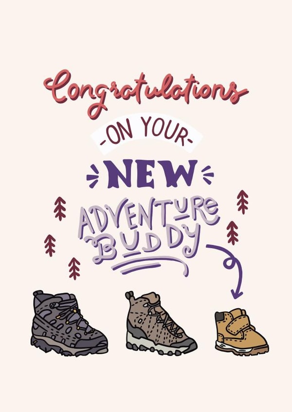 Cute New Baby Card - For Adventure-Loving Couple created by Carla Letters