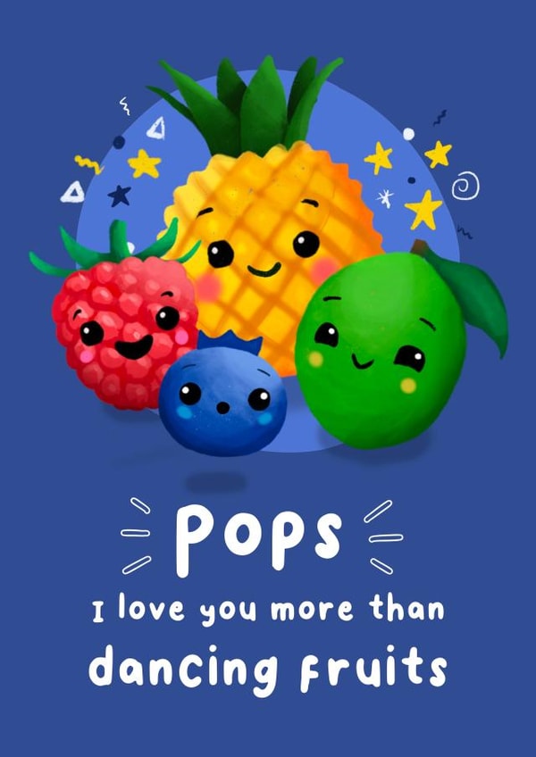 Cute Fathers Day Card - For Pops - From The Kids created by Dolli Does Design