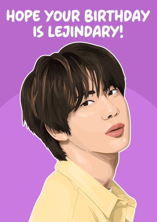 BTS Jin - Funny Birthday Card created by Pink + Pip