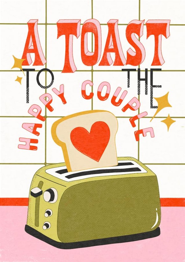 Cute Wedding Card - Toast to the Happy Couple created by By Emelie P