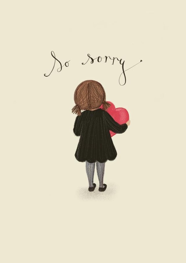 Heartfelt Sorry/Sympathy Card - Heart Hug created by Love Lucy Illustration