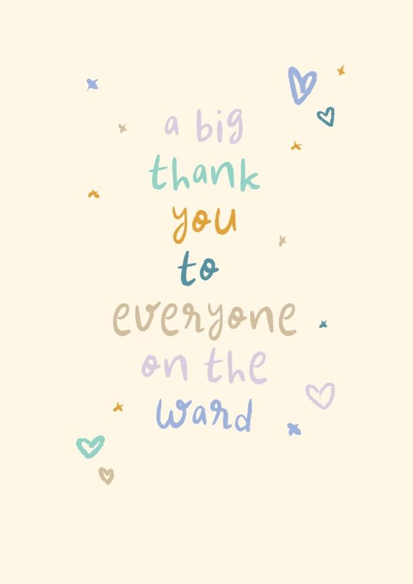 Cute Thank You Card - Everyone On The Ward created by Rebecca Prinn