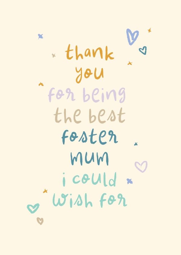 Heartfelt Thank You Card - The Best Foster Mum created by Rebecca Prinn