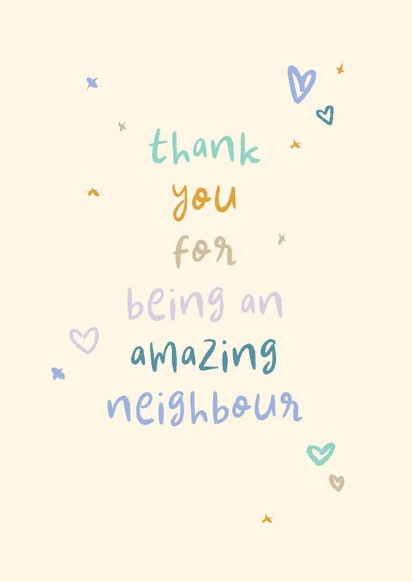 Cute Thank You Card - Amazing Neighbour created by Rebecca Prinn