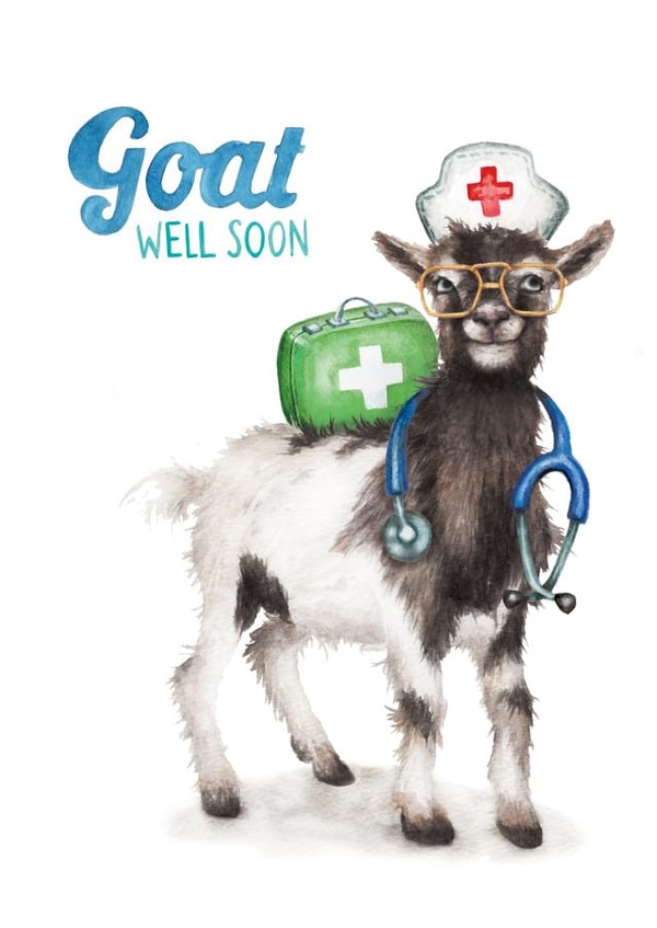 Goat Well Soon - Get Well Soon Card created by Citrus Bunn