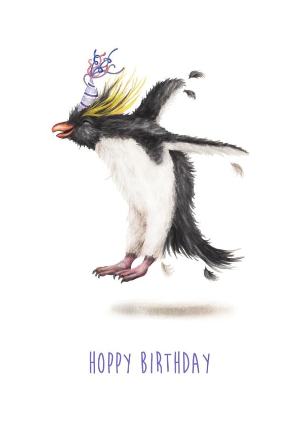 Rockhopper Penguin - Cute Birthday Card created by Citrus Bunn