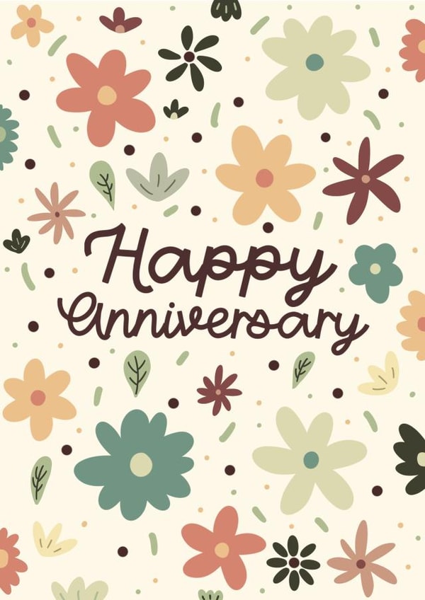 Cute Anniversary Card - Digital Floral created by Lots of Love, Hannah 