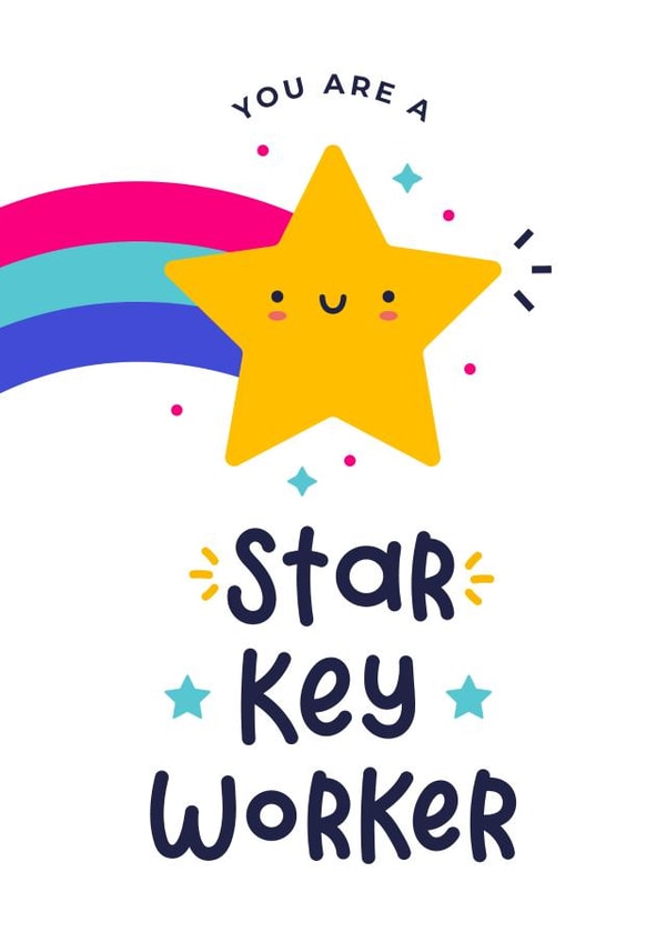 Cute Thank You Teacher Card - Nursery Teacher - Nursery Key Person created by Joanne Hawker