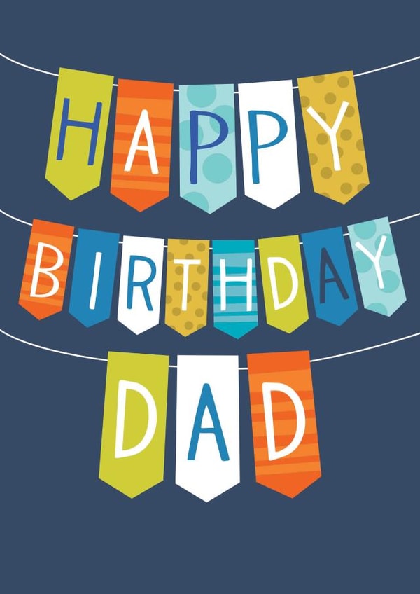 Classic Birthday Card - For Dad - Birthday Bunting created by The Boy and the Bear
