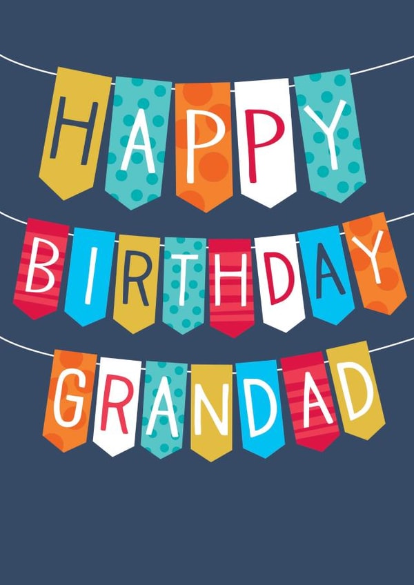 Classic Birthday Card - For Grandad - Birthday Bunting created by The Boy and the Bear