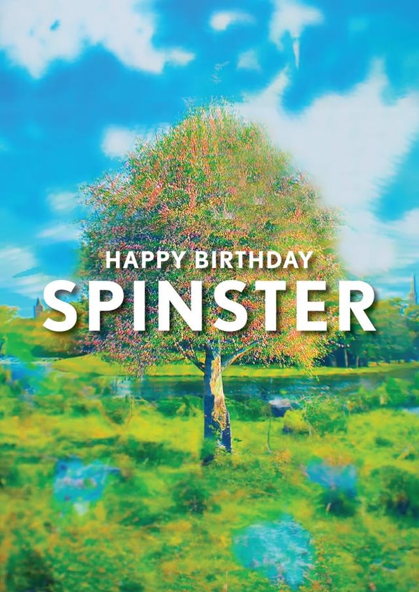 Cheeky Birthday Card - Spinster - Bridgerton created by Quinton cards