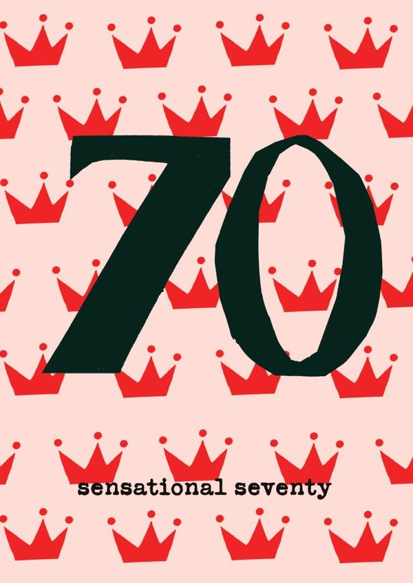 Sensational Seventy - 70th Birthday Card created by Poet and Painter