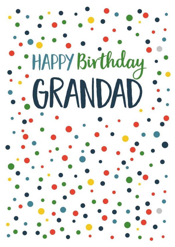 Classic Birthday Card - For Grandad - Polka Dots created by Claire Giles
