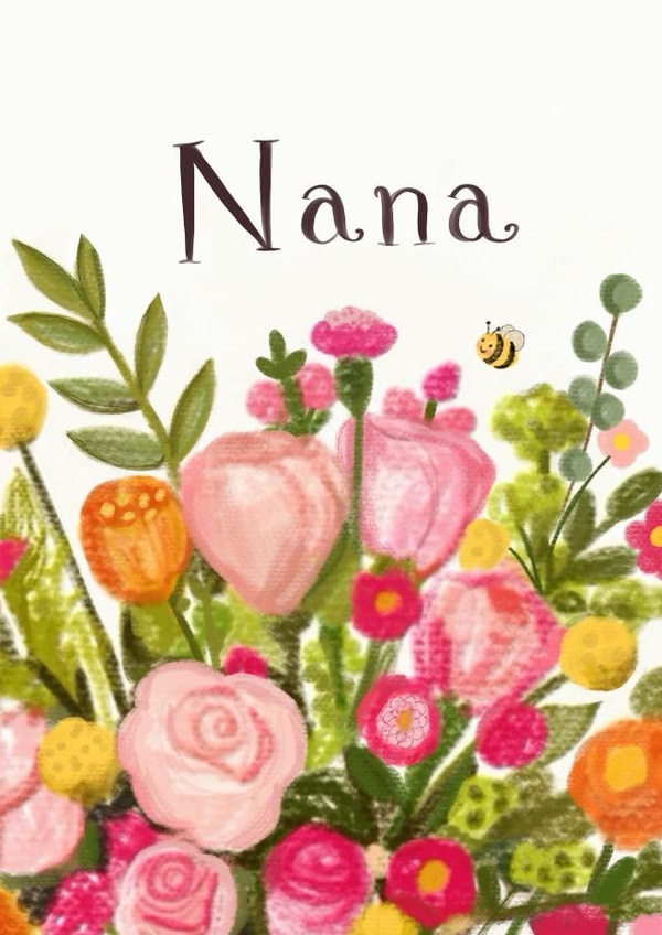 Pretty Birthday Card - For Nana - Floral created by Love Lucy Illustration