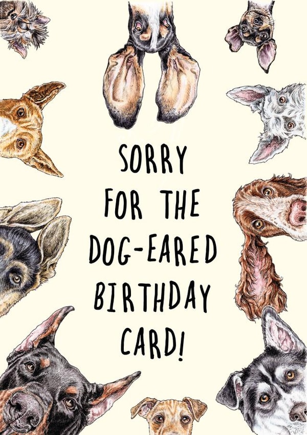 Cute and Funny Birthday Card - Dog Eared - From the Dog created by Bewilderbeest