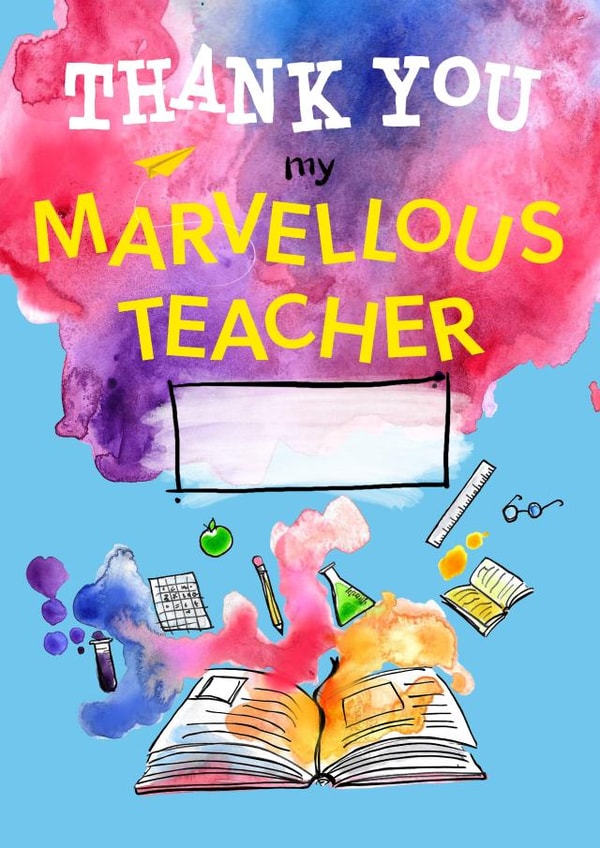 Personalisable Roald Dahl inspired Thank you Teacher card created by Dani Verbeeten