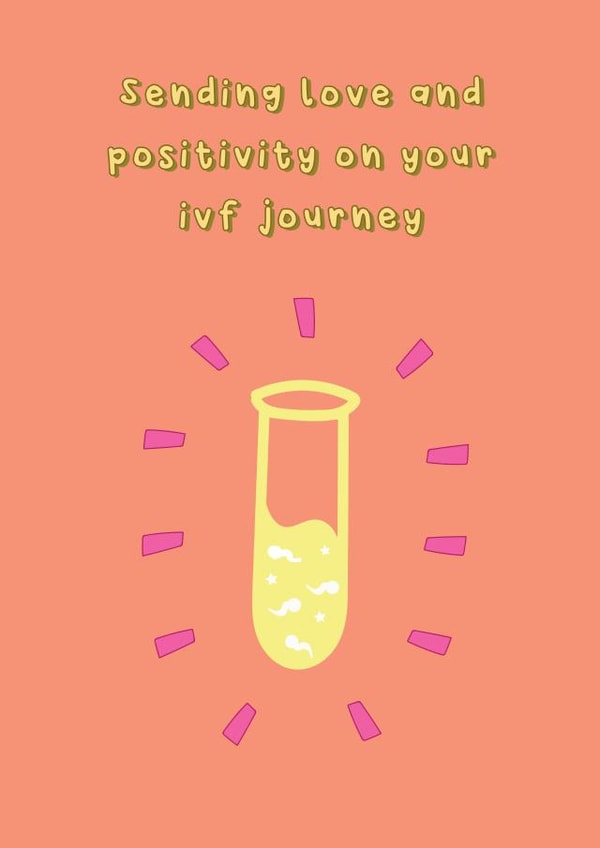 Heartfelt IVF Thinking Of You Card - Fertility - Sending Love created by @Laura Lonsdale Designs