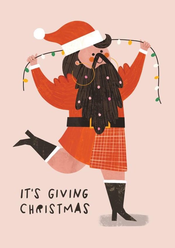 Funny Christmas Card - LGBTQ+ - It's Giving Christmas created by AbiGoLucky