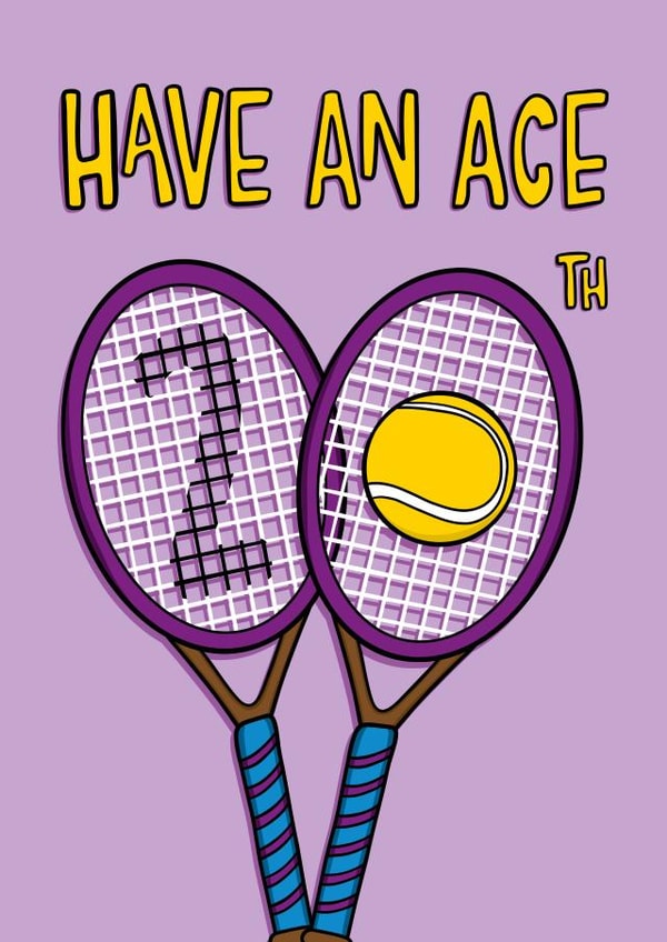 Fun 20th Birthday Card - Tennis Pun - For Him created by TeePee Creations