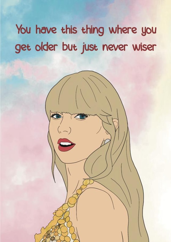 Taylor Swift Lover/ Anti Hero Birthday Card created by Emily Render