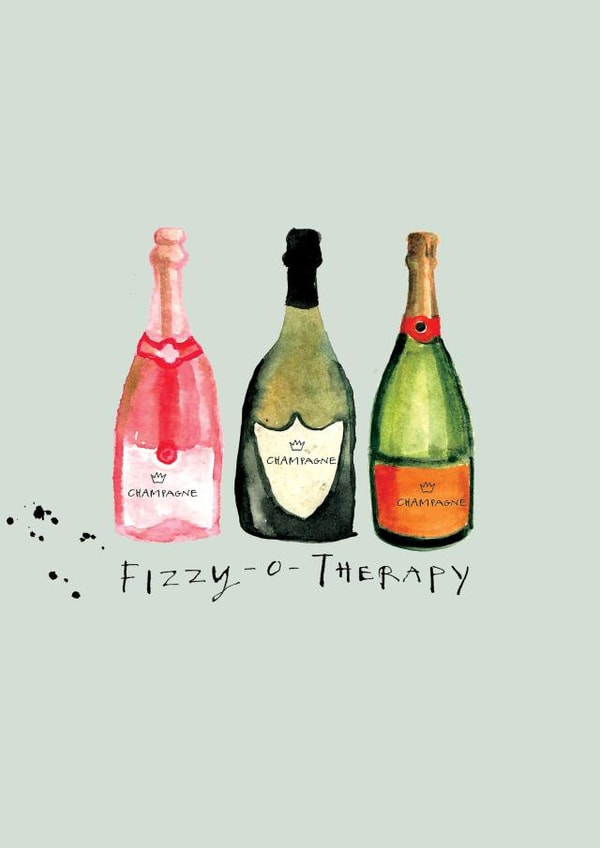 Funny Birthday Card - Fizzy-o-Therapy created by Poet and Painter