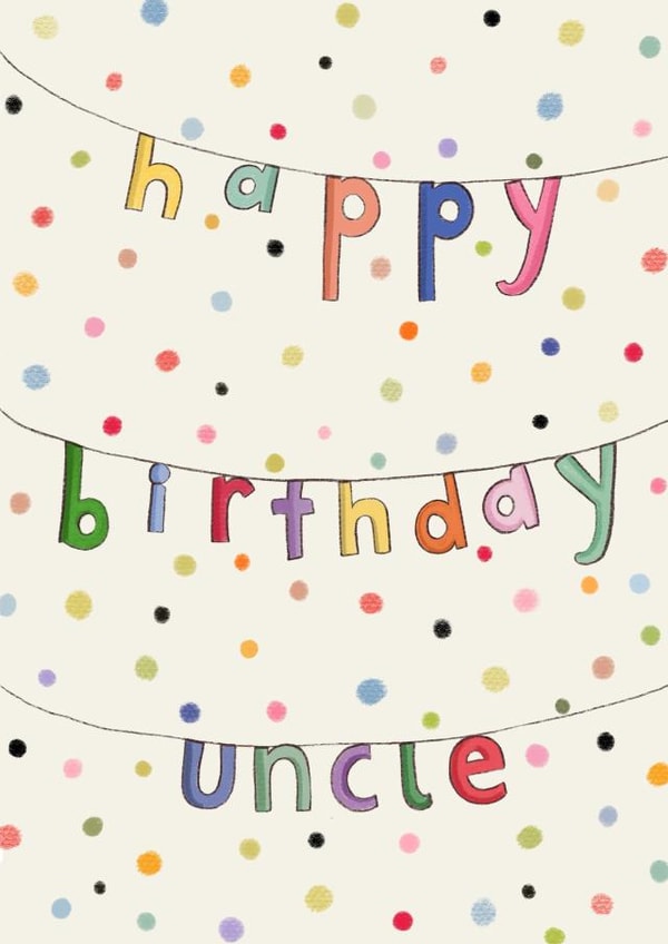 Cute Birthday Card - For Uncle - Birthday Bunting created by Love Lucy Illustration