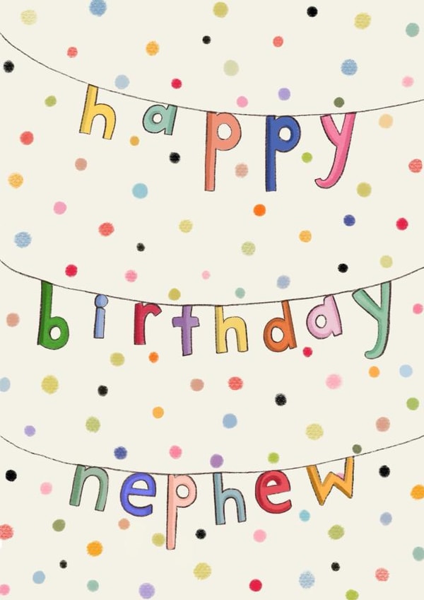 Cute Birthday Card - For Nephew - Birthday Bunting created by Love Lucy Illustration