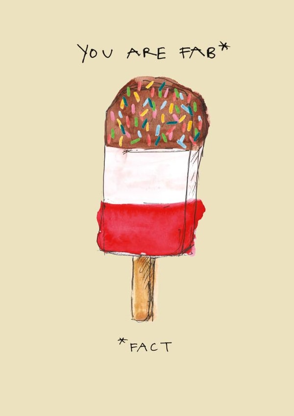 Cute Anniversary Or Friendship Card - You are Fab - Fact created by Poet and Painter