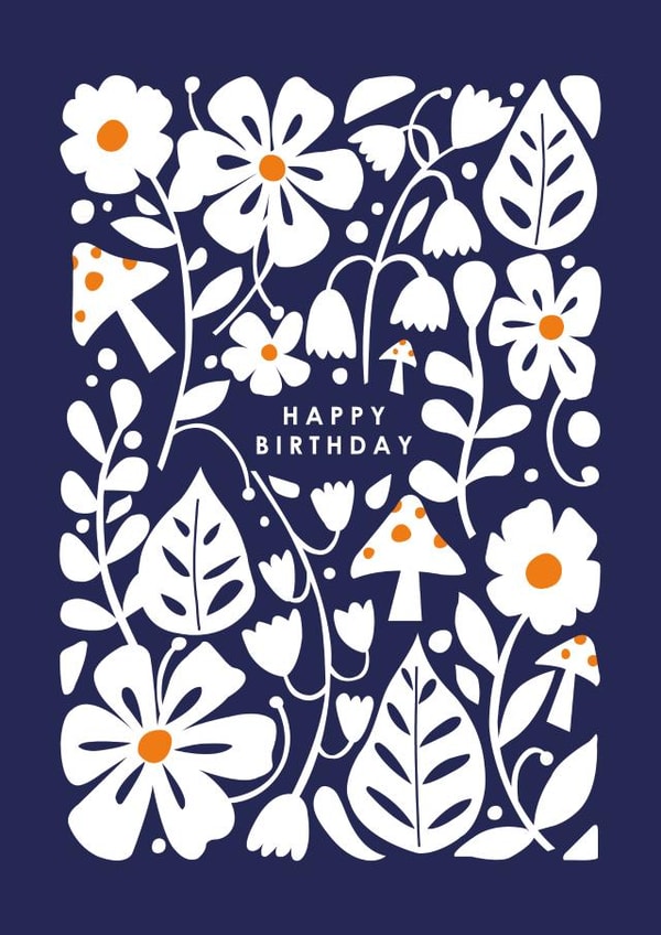 Pretty Birthday Card - For Her - Woodland Flower created by Happy Street