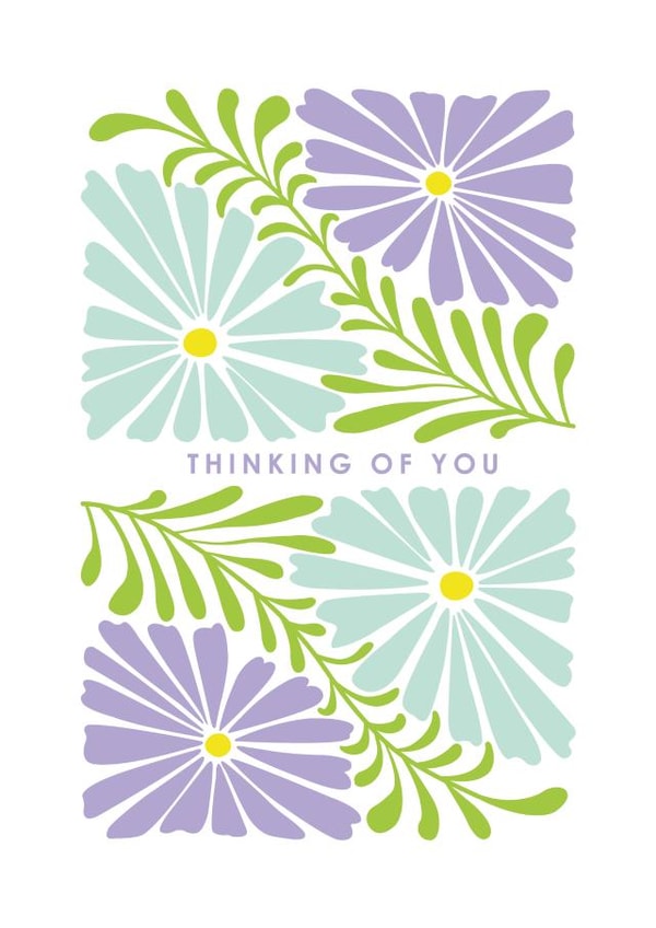 Thinking Of You Card - Modern Gerberas created by Happy Street