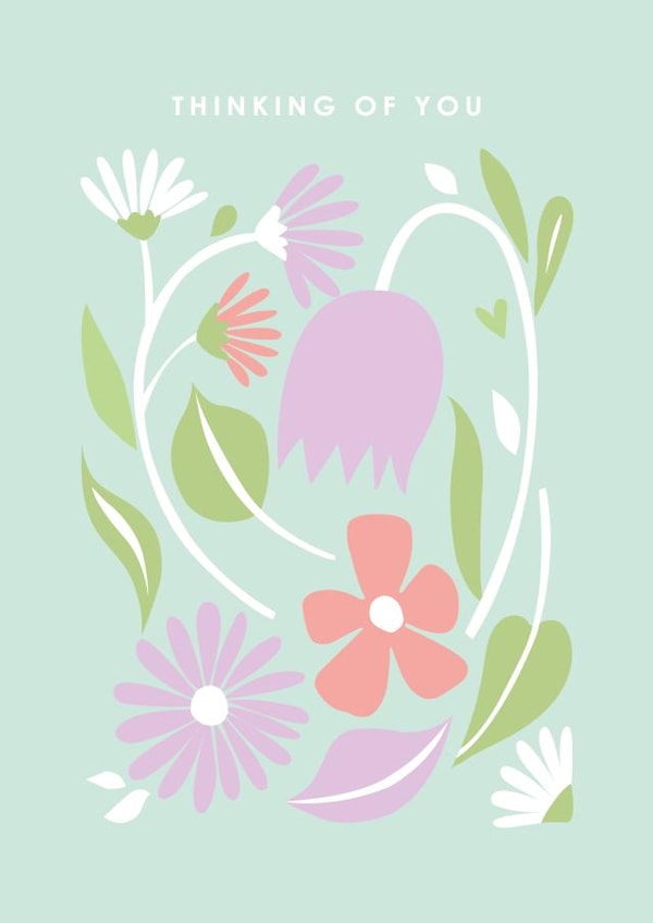 Classic Floral Thinking Of You Card | thortful