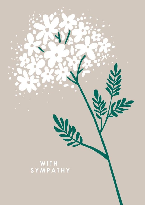 Pretty Floral With Sympathy Card - Cow Parsley Card created by Happy Street