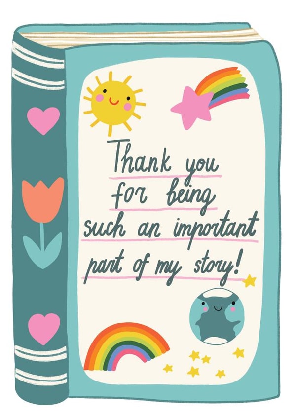 Cute Thank You Teacher Card - Nursery Leaving Card created by Forever Funny