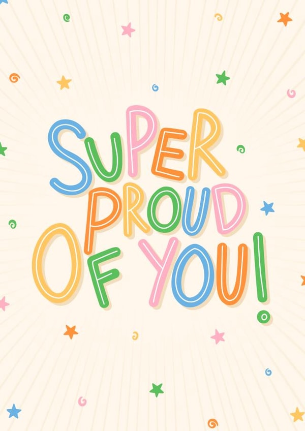 Cute Congratulations Card - Super Proud Of You created by Kamiya Chirodian