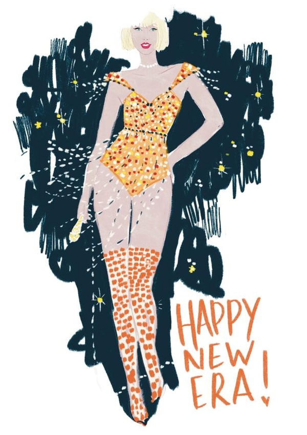 Taylor Swift Happy Birthday Card created by Miss Magpie Fashion Spy