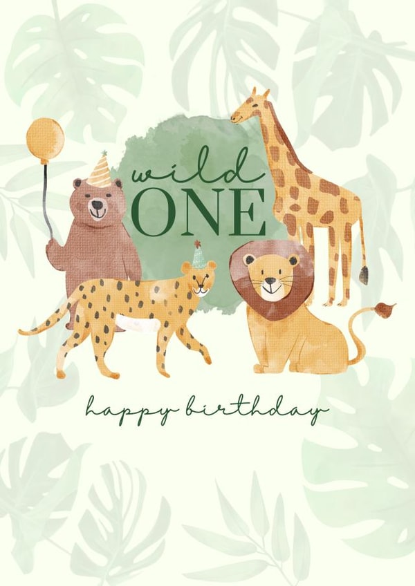 Wild One First Birthday Animal created by Gillian Ayre