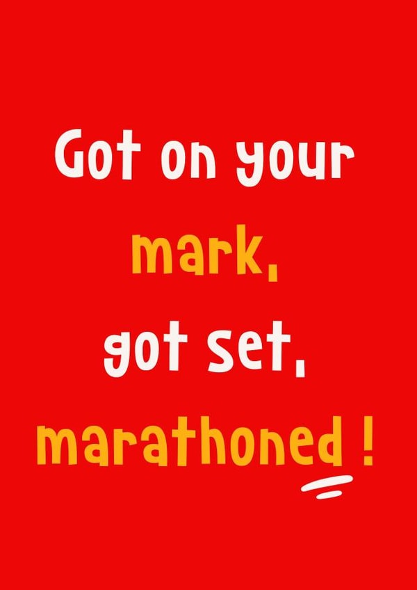 Marathon Completion Card - Well Done - For Marathon Runner created by Lisa Wardle