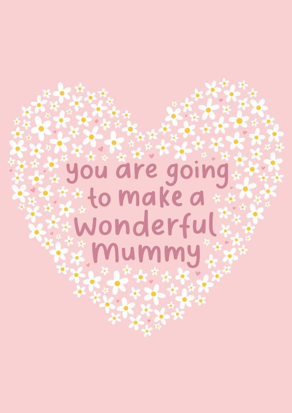 Heartfelt Baby Shower Card - Wonderful Mummy created by Fliss Muir
