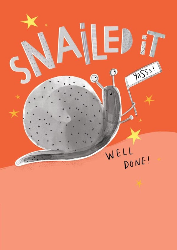 Funny Well Done Card - S-nailed It - Congratulations created by Belinda Drought