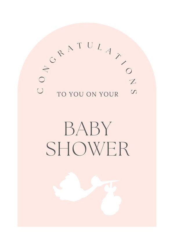Baby shower - girl baby shower - congratulations - new baby - baby girl created by Paper Party Cards