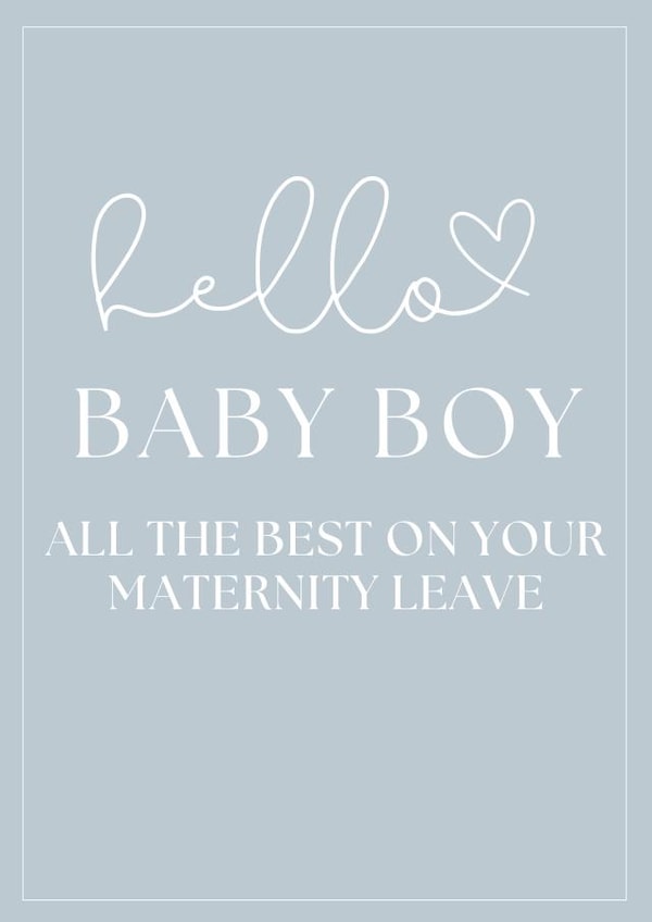 Cute maternity leave - expectant mother - maternity leave - baby boy created by Paper Party Cards