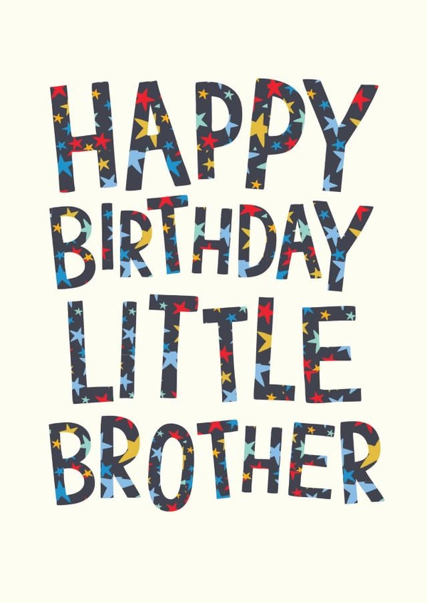 Classic Birthday Card - Little Brother - Younger Brother created by The Boy and the Bear