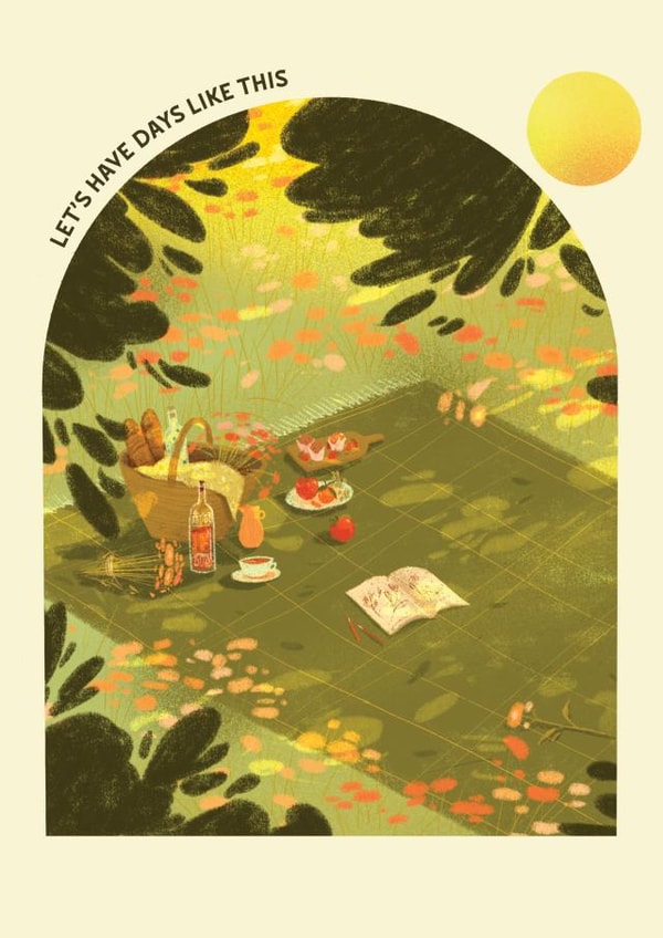 Pretty Friendship Card - Picnic - Summer Days created by Lione & Sheikh