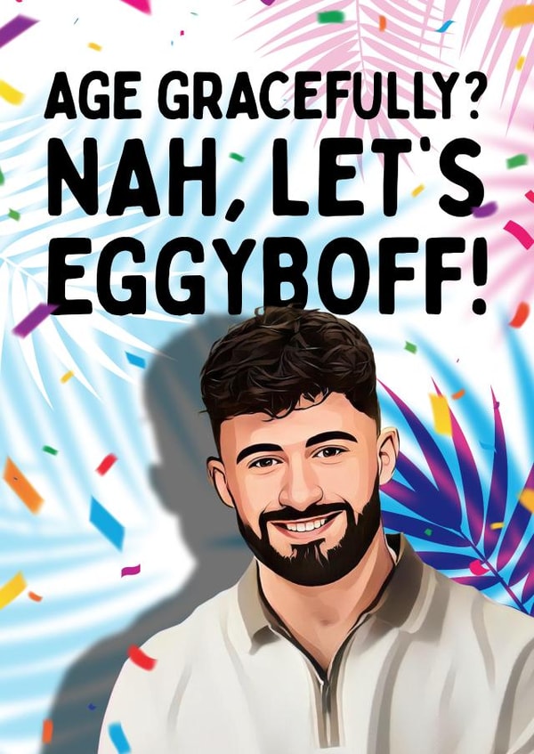 Funny Birthday Card - Ciaran - Eggyboff - Love Island created by Mrs Best Paper Co.