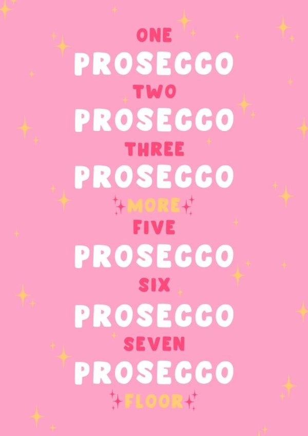 Funny Birthday Card - For Her - Prosecco created by Pink Peach Cards