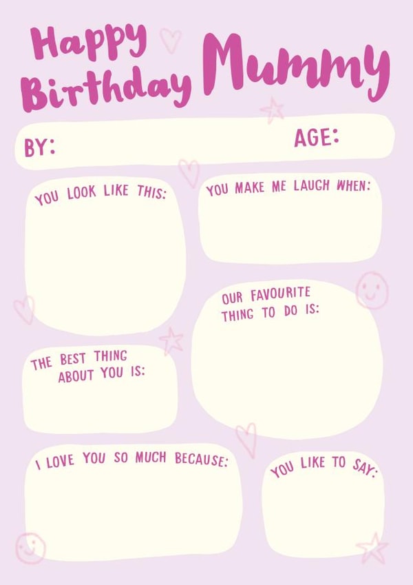 Cute DIY Birthday Card - For Mummy - From The Kids created by Sarah-Anne Brown