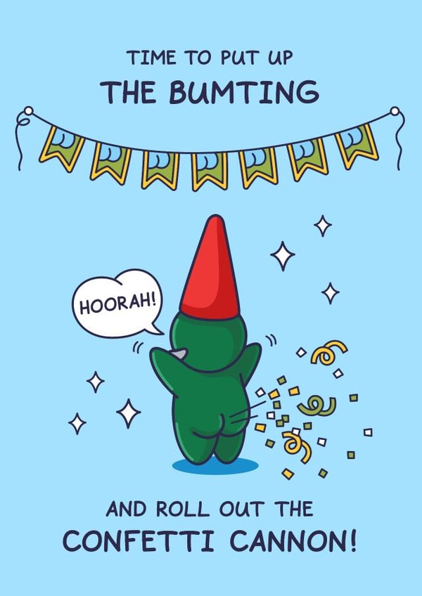 Funny Birthday Card - For Him - Confetti Cannon created by Cheeky Legends