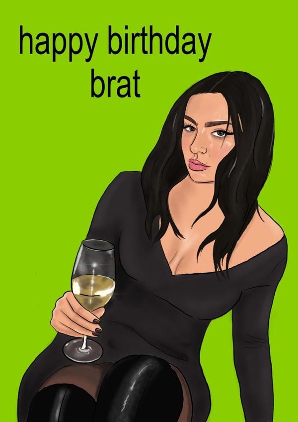 Funny Birthday Card - Brat Summer - Charlie XCX created by The Queer Store