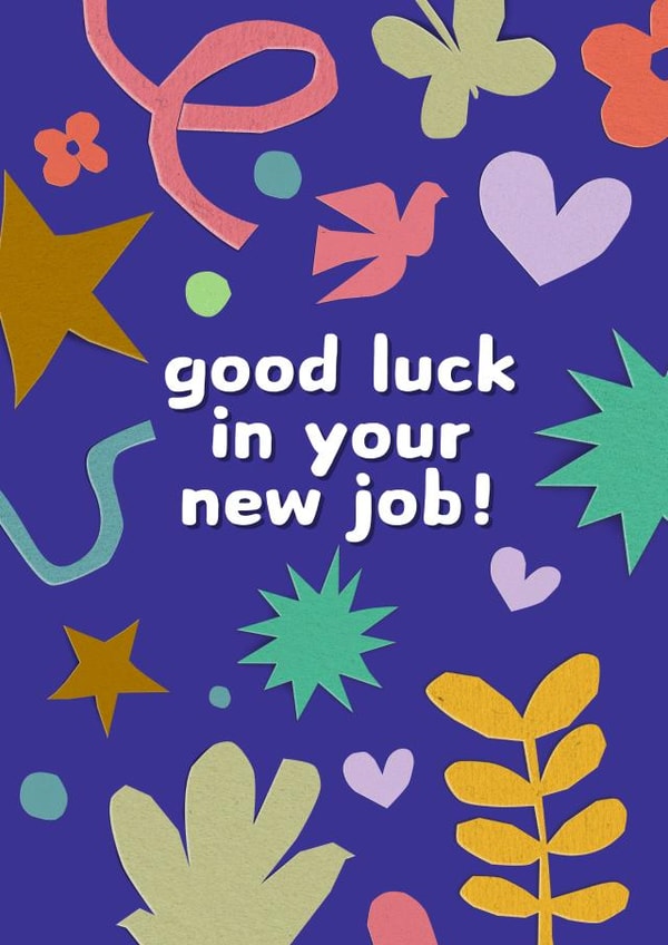 Scrapbook design good luck card - Good Luck In Your New Job created by Norie Lane